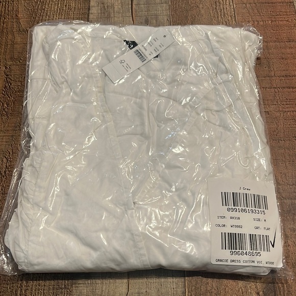 J. Crew Ruffle sleeve cotton voile dress AX318 M WHITE - Picture 6 of 7